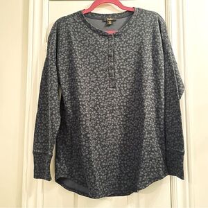 Dalia Charcoal Floral Long Sleeve Top